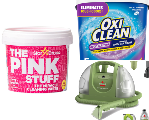 Cleaning products cover photo collage