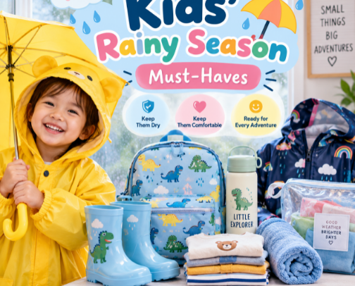 Kids' Rainy Season Must-Haves cover photo collage