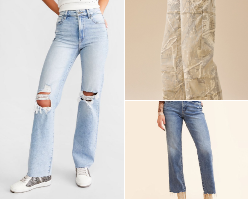 Jeans, work pants, and leggings that are in my closet (literally) cover photo collage