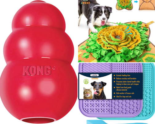 The Enrichment Toys That Keep My Dog Busy Long Enough for Me to Drink My Coffee cover photo collage