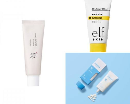 SPF protective cream, gels and lotions for face and body 🌞⛱️ cover photo collage
