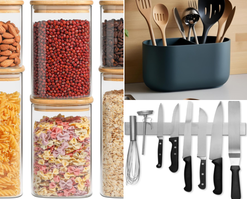 Kitchen Organization Ideas I'd Actually Use cover photo collage