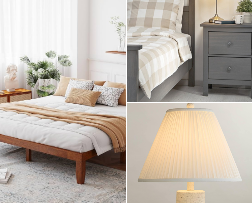 Budget-Friendly Cozy Japandi Bedroom Inspiration & Decor cover photo collage
