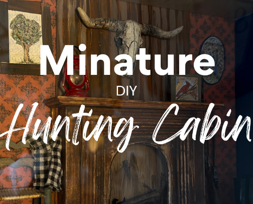 Miniature Hunting Cabin Shadow Box — DIY Supplies & Tools cover photo collage