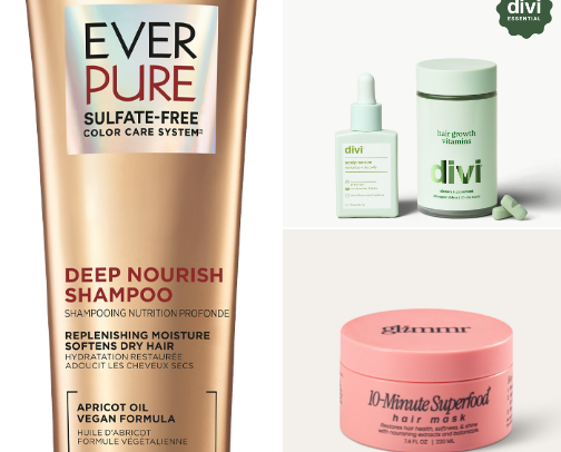 Hair care cover photo collage