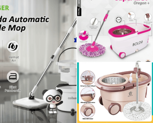Cleaning tools cover photo collage