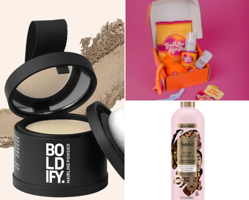 Hair products cover photo collage