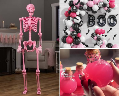 Pinkoween! A Unique Pink and Black Halloween Theme cover photo collage