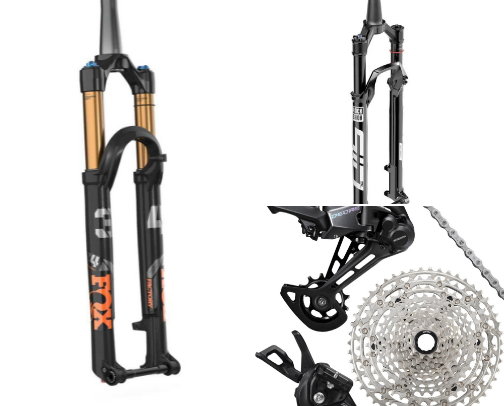 Mountainbike MTB parts cover photo collage