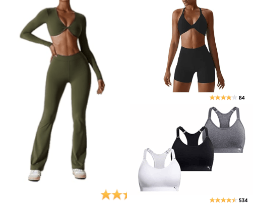 Sport clothes cover photo collage