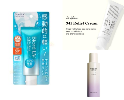 asian skincare products cover photo collage