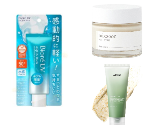 asian skincare products cover photo collage