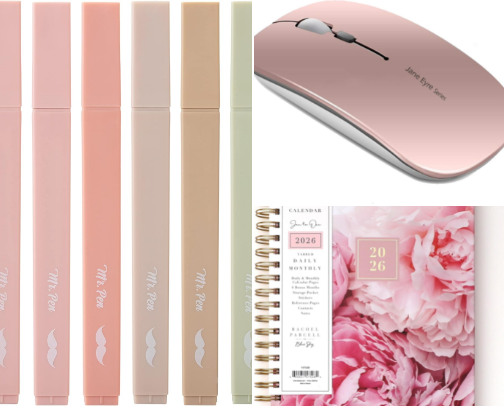 Office Girly Essentials ✨ cover photo collage