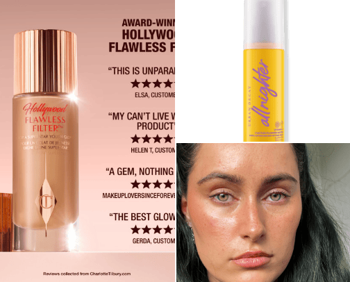 Basic Glowy Makeup with Freckles cover photo collage