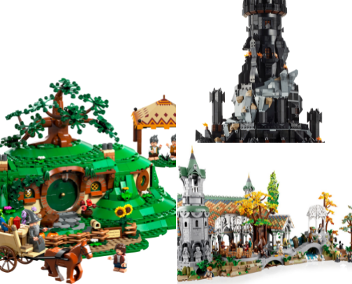 Lego collectors watch out! New and old Lord of the Rings Lego sets cover photo collage