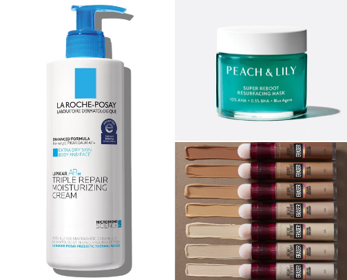 Cosmetics for annoying skin: Eczema, Breakouts & Dark Circles cover photo collage