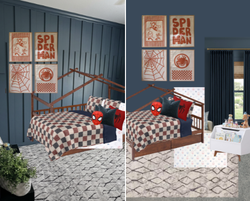 Spiderman Kids Room cover photo collage