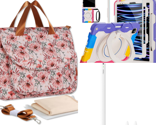 Bags and iPad accessories that I’d buy again if needed! cover photo collage