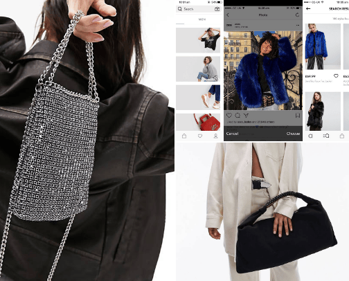 Asos bags cover photo collage