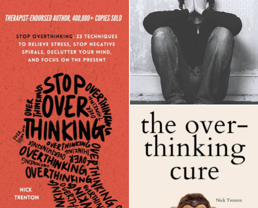 Free PDF - Stop Overthinking: 23 Techniques to Relieve Stress, Stop Negative Spirals, Declutter Your Mind, and Focus on the Present (The Path to Calm) companion reading list cover photo collage