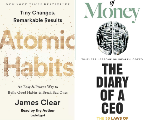 Best Books & Courses for Mindset and Financial Growth cover photo collage