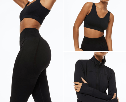 Traininig clothes cover photo collage