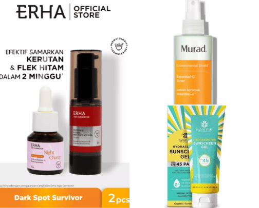 My skincare cover photo collage