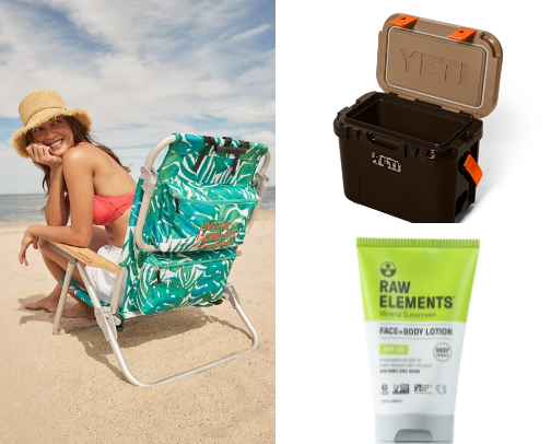Beach day essentials cover photo collage
