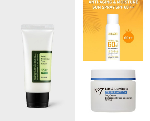 Lightweight and gentle sunscreen cover photo collage