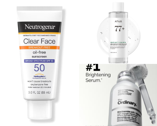 Products for oily skin✨ cover photo collage