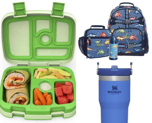 Back to school items cover photo collage