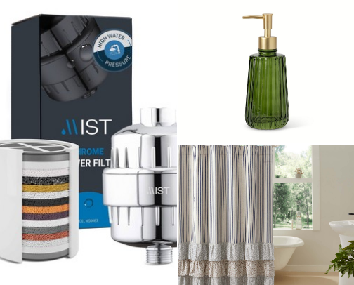 What all you will find in my low-tox bathroom?! cover photo collage