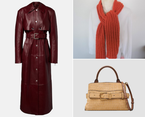 Trending Fall Leather Coats: Best Burgundy Trenches, Espresso & White Cropped Jackets cover photo collage
