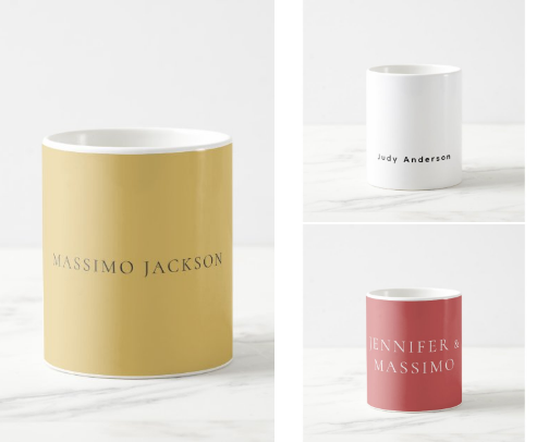 Plain Minimalist Modern CoffeeMugs cover photo collage