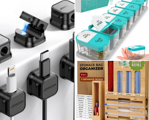 Organize, don't agonize! I use all of these to make my life easier! cover photo collage