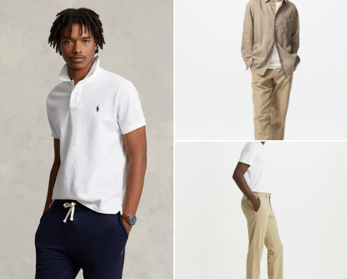 Men stylish summer wear cover photo collage
