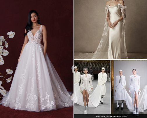 Wedding gowns cover photo collage