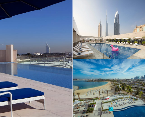 10 Beautiful Dubai hotels under $150 cover photo collage