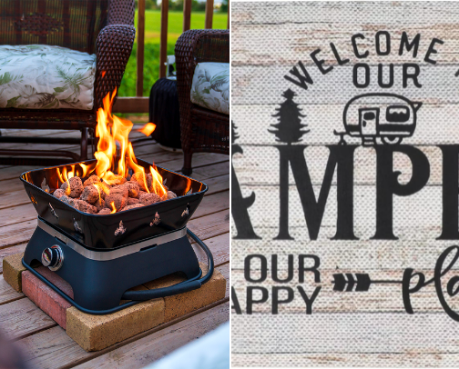 Camping cover photo collage