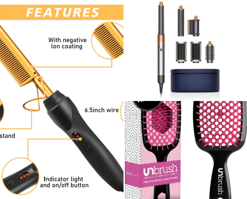 Wig accessories and must haves cover photo collage