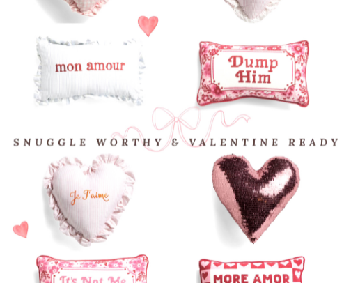 Valentines Day Pillows from T.J. Maxx! cover photo collage