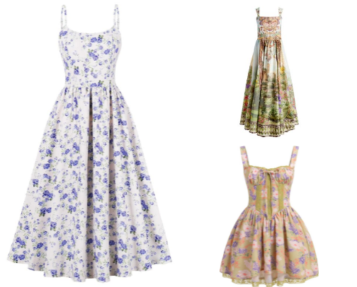 Floral Corset Dresses for Women cover photo collage