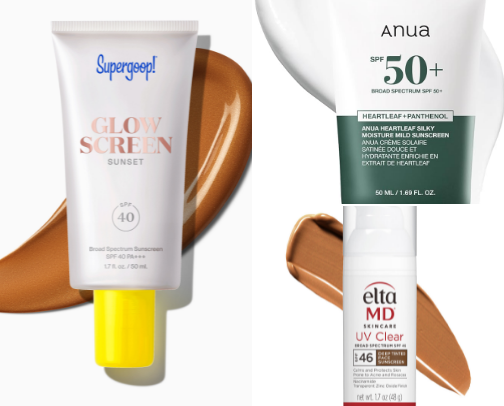 Glowy SPF Recommendations cover photo collage