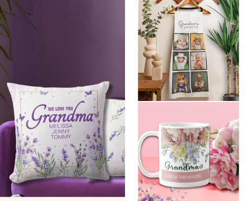 Personalized Unique Sweet Gifts for Grandma : Mother's Day Gift Idea cover photo collage