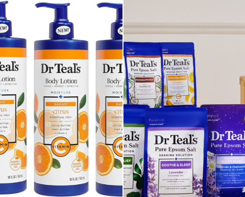 Dr teals vitamin c lotion with epson salt magnesium cover photo collage