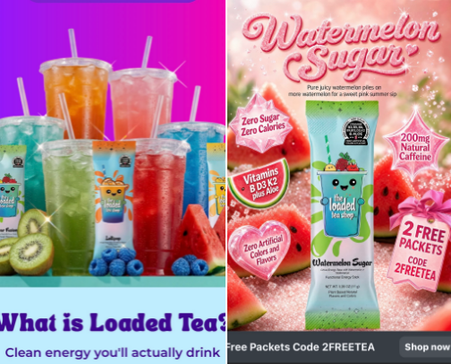 The Yum Yum Loaded Teas cover photo collage