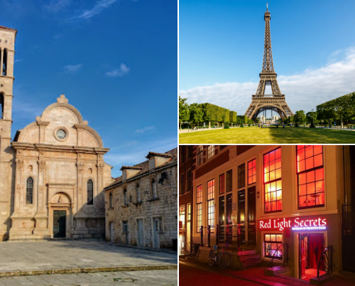 places I've been to and things I saw while there ✈︎ cover photo collage