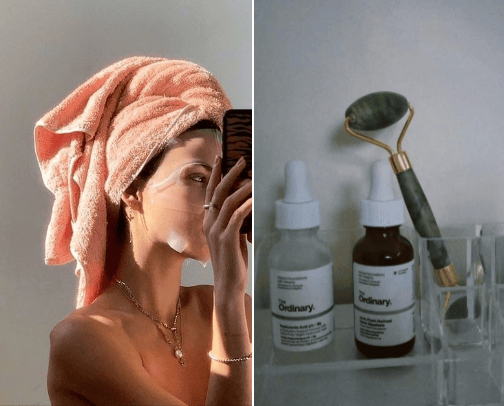 skincare cover photo collage