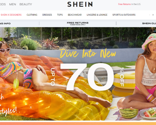 Shein shopping cover photo collage