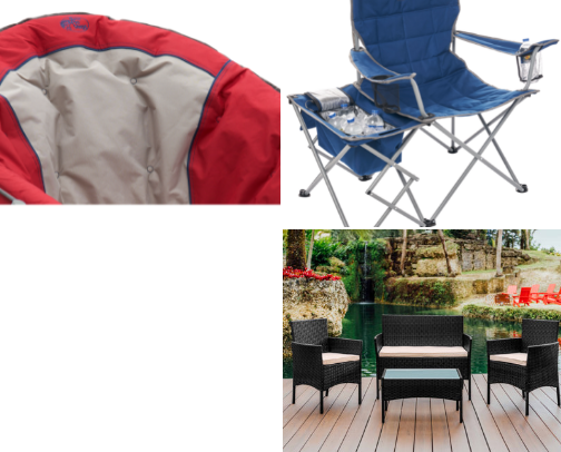 Not only really nice, but affordable furniture for outside activities cover photo collage
